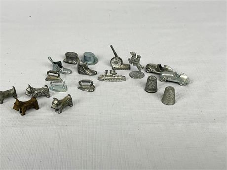 Several Retired Monopoly Tokens