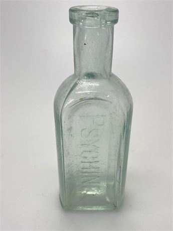 Psychine Antique Aqua Glass Bottle