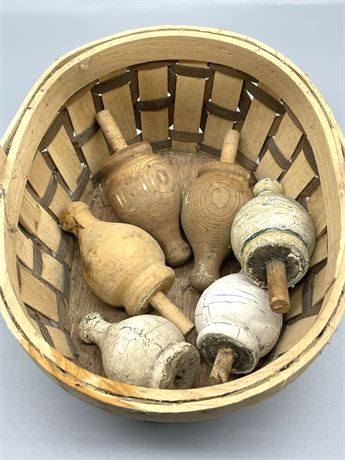 Basket of Wooden Finials