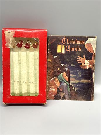 Holiday Glass Stirrers & Song Book
