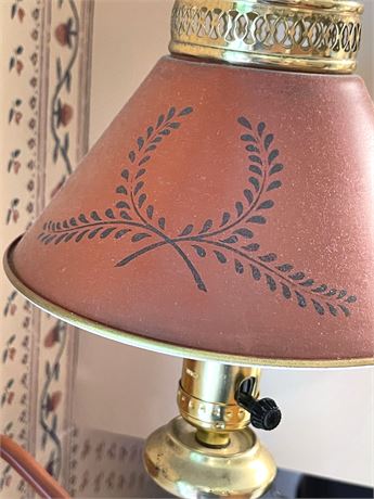 Tole Painted Wall Scone / Lamp