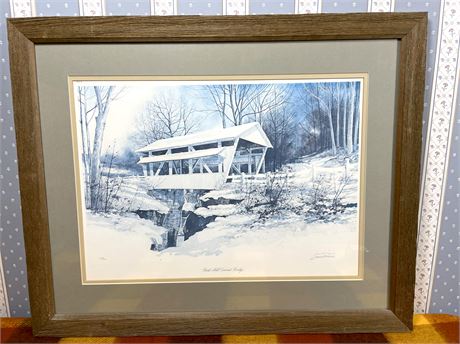 James Werline "Rock Mill Covered Bridge" Limited Edition Lithograph