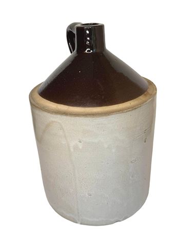 Two-Tone Stoneware Whiskey Jug