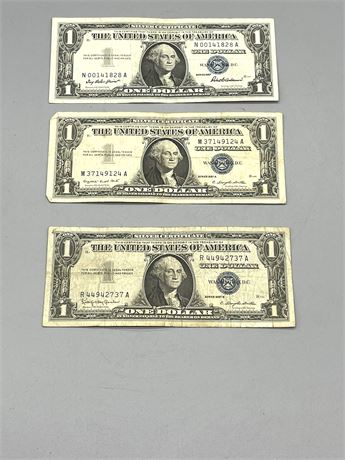 Three (3) 1957 Silver Certificates - Lot 3