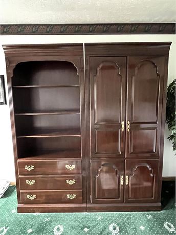 Ethan Allen Bookcase and Entertainment Stand