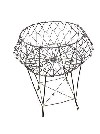 Vintage Collapsible Wire Laundry Basket