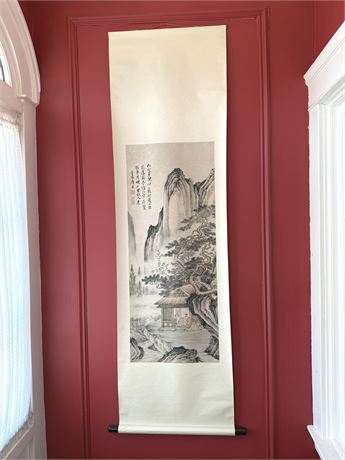 Traditional Chinese Landscape Hanging Scroll Painting