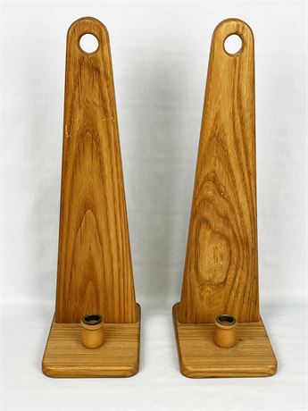 Hanging Wood Candle Holders