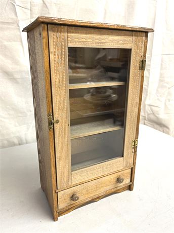 Antique Wood Doll China Hutch