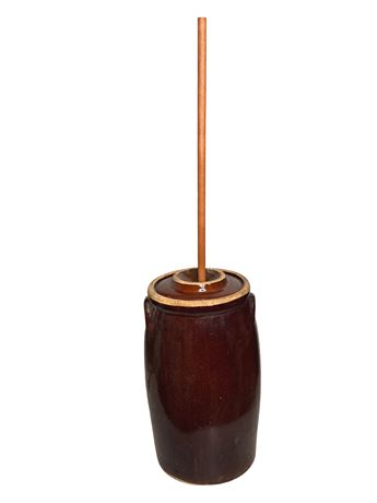 Antique Stoneware Butter Churn