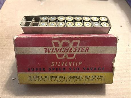 Winchester 250 Savage Silvertip Bullets