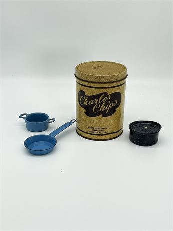 Miniature Charlie Chip Can and Enamelware