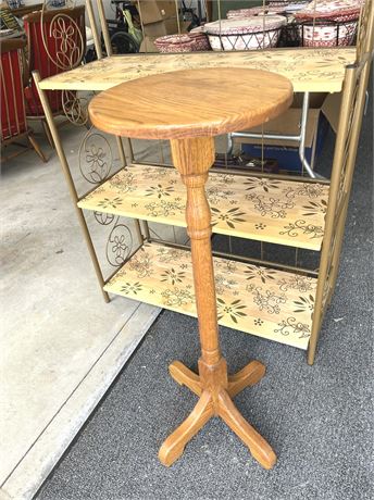 Solid Oak Plant Stand