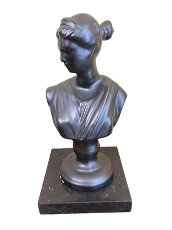 Vintage Greek Goddess Diana Bust Ceramic