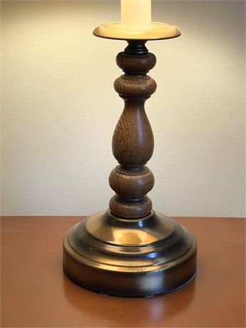 Turned Wood Table Lamp