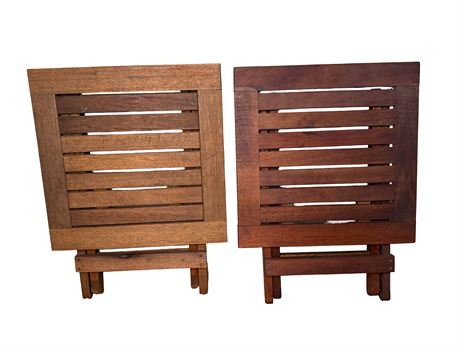 Wood Folding Side Tables