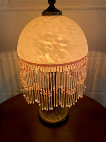 Roussillon Table Lamp w/ Glass Bead Fringe