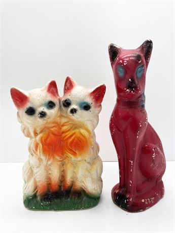 Hand Painted Ceramic Cats