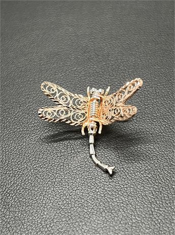 14kt Gold Dragonfly Pin