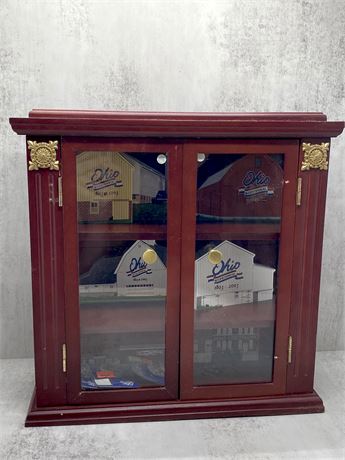 Display Cabinet w/ The Cat's Meow Ohio Barns