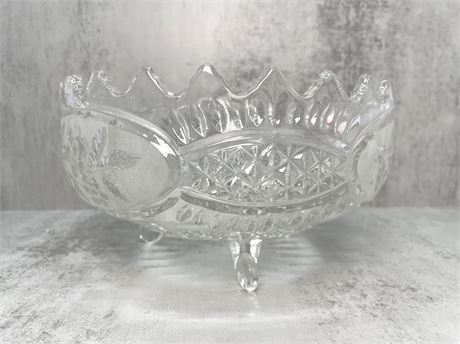 Crystal Footed Serving Bowl