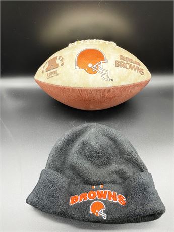 Cleveland Browns Football & Hat