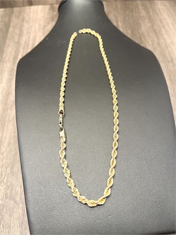 17.5 Gram 14kt Gold Rope Necklace