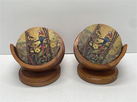 Parrot Coasters and Holders