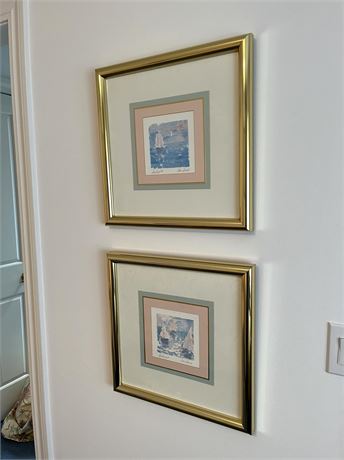 Ann Snow Watercolor Sailing I and II