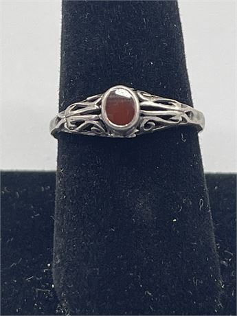 Cabochon Garnet Ring