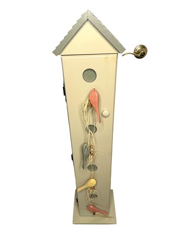 Wood Birdhouse Storage Cabinet