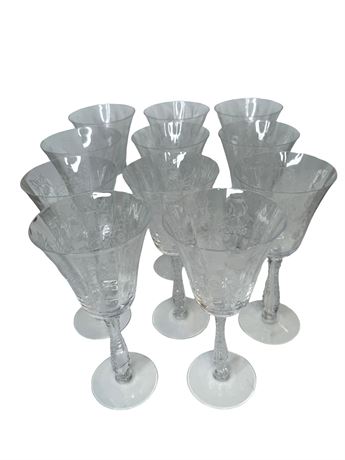 Eleven (11) Fostoria Heather Footed Iced Tea Glass