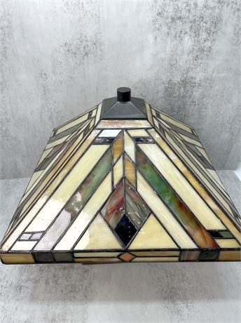 Stained Glass Mission Style Ceiling Light Fixture