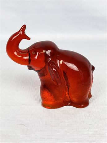 Amberina Glass Elephant
