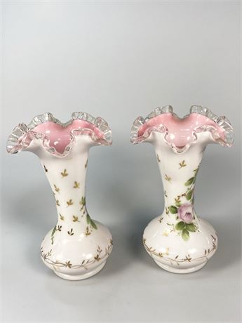 Fenton Charleton Rose Vases