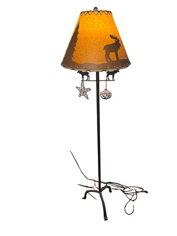 Moose Themed Metal Floor Lamp