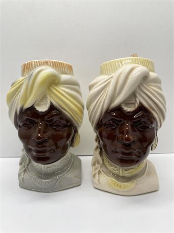 Royal Copley Head Vases