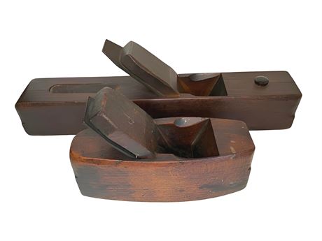Antique Wood Coffin-Style Hand Planes