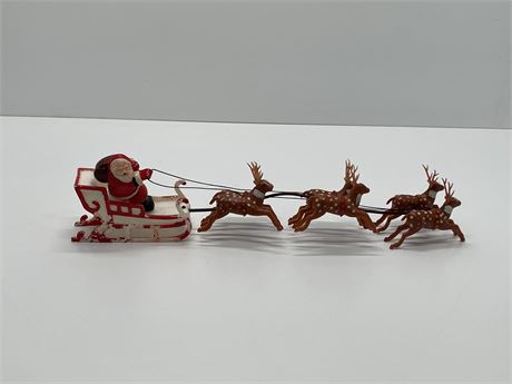 Vintage Santa and Reindeer