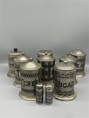 Antique Silverplate Canister Set