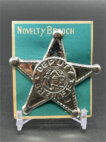 "Deputy Sheriff" Novelty Star Badge - Light Blue Card