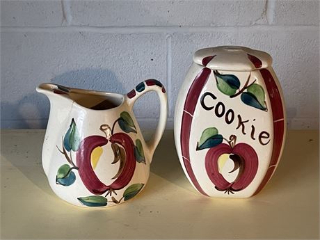 Purinton Pitcher and Cookie Jar