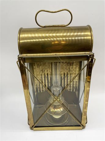 Brass Wall Mount Covered Lantern