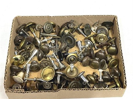 Large Vintage Knob Cabinet Pull Lot