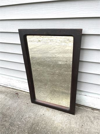 Antique Wood Wall Mirror