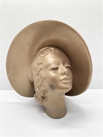 Gold Lady Head Vase