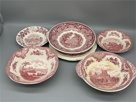 Red & White Decorative Plates