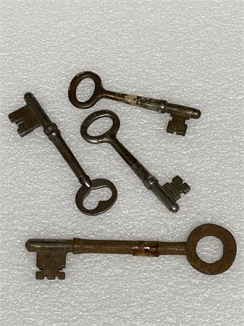 Four (4) Antique Skelton Keys