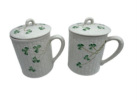 Belleek Shamrock Irish Coffee Mugs