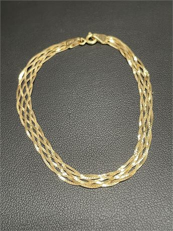 14kt Yellow Gold Serpentine Bracelet